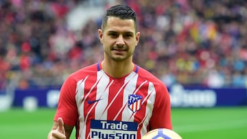 Vitolo en el c&eacute;sped del Wanda Metropolitano. 