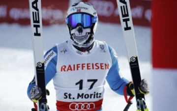 Curioso atuendo del esquiador noruego Kjetil Jansrud durante los entrenamientos del Campeonato Mundial de Esquí Alpino.
