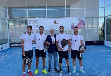 Javi Martínez, Codina, el doctor Ángel Martín, Miguel Ángel Moyá y Quini.