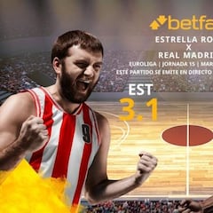 Estrella Roja vs. Real Madrid Baloncesto: horario, TV, estadísticas, clasificación y pronósticos