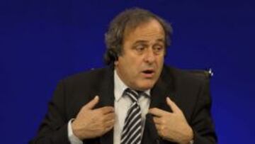 Michel Platini, durante el Congreso Ordinario de la UEFA celebrado hoy en Londres.