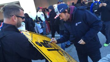 Daytona bromea con la tumbona de Alonso