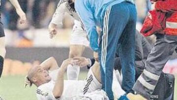 Ronaldo en el momento de su lesión.