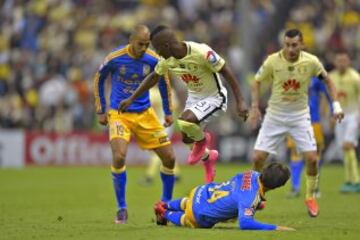 Gignac abrió el marcador ante un América que jugaba mejor. El francés salió lesionado y el empate del local vino por parte de Bruno Valdez. El campeón se decidirá en el Volcán.