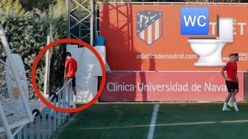 João Félix da la imagen del entrenamiento: paró en una esquina para orinar