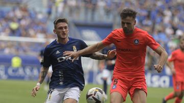 Imagen de Viti Rozada, con el Oviedo, ante el Andorra.