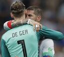 Ramos ejerce de capitán: "En mi equipo siempre De Gea"