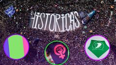 8M por el Día Internacional de la Mujer: Significado del color de la vestimenta y bandera feminista