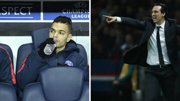 Ben Arfa no está contento con su rol en el PSG de Unai Emery.