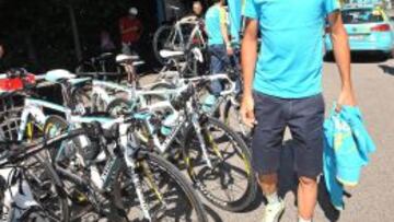 EL LÍDER. Nibali pasea ayer durante el día de descanso.