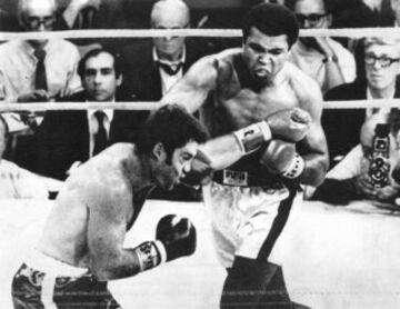 Muhammad Ali durante un combate. 