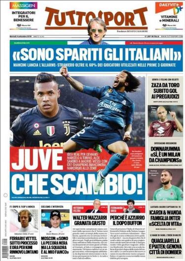 Madrid-Juve: valoran un cambio entre Marcelo y ?lex Sandro