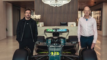 Alonso y Newey, juntos en la sede de Aston Martin.