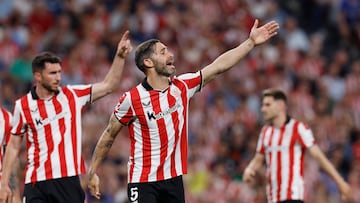Soccer Football - LaLiga - Athletic Bilbao v Osasuna - San Mames, Bilbao, Spain - April 21, 2026 Athletic Bilbao's Yeray Alvarez reacts REUTERS/Vincent West