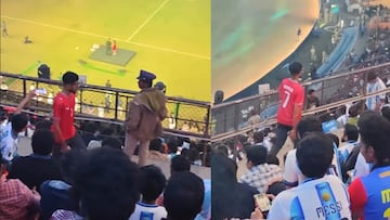 El fan más valiente de Cristiano presente en el evento de Messi en la India