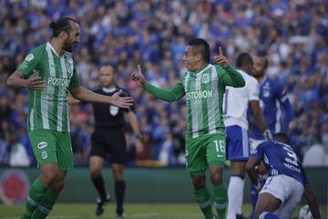 Con goles de Vladimir Hernández y Roberto Ovelar, Millonarios y Nacional igualaron 1-1 en partido valido por la fecha 9 de la Liga Águila. Wuilker Fariñez fue la figura.