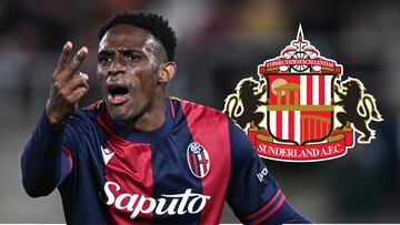 Jhon Janer Lucumí, defensa colombiano del Bologna en carpeta del Sunderland