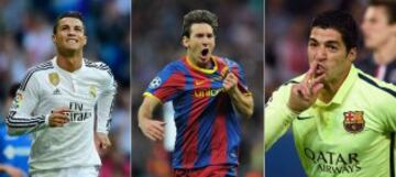 Luis Suárez, Lio Messi y Cristiano Ronaldo lucharán por ser el Mejor Jugador de la UEFA. El resultado se conocerá el 27 de agosto.