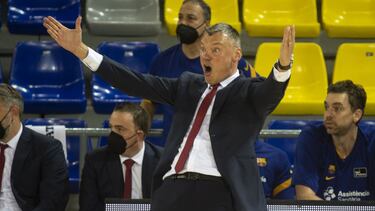 11/04/21 PARTIDO BALONCESTO ACB FC Barcelona - Real Madrid Sarunas Jasikevicius