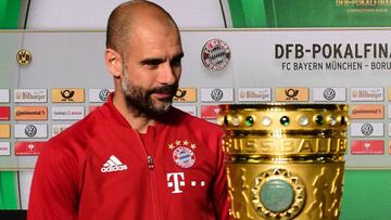 SU ADIÓS. Guardiola, ante su último partido con el Bayern.
