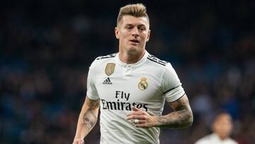 Toni Kroos durante el partido de Liga del Real Madrid contra la Real Sociedad del 6 de enero de 2019