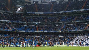 El Bernab&eacute;u, durante el Real Madrid-Rayo Vallecano.
 