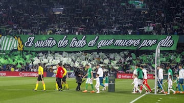 La afición del Betis, ante el Real Madrid.
