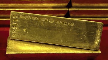 Imagen de un lingote de oro.
