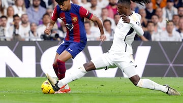 21/04/24 PARTIDO PRIMERA DIVISION
REAL MADRID - BARCELONA
LAMINE YAMAL EDUARDO CAMAVINGA