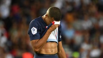 Mbappé, durante un partido con el PSG.