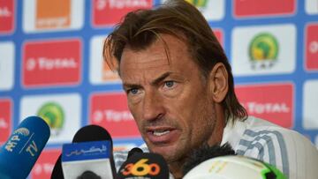 Morocco's national football team coach Herve Renard gives a press conference on January 19, 2017 in Oyem during the 2017 Africa Cup of Nations football tournament in Gabon.