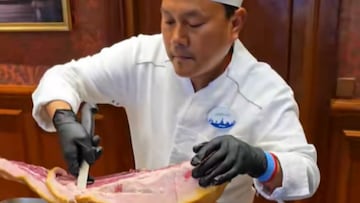 Graba a un cortador profesional de jamón español en Disneyland y su técnica deja perplejos a todos: “Puede dañar la sensibilidad”