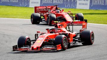Formula One F1 - Belgian Grand Prix - Spa-Francorchamps, Stavelot, Belgium - September 1, 2019 Ferrari's Charles Leclerc and Ferrari's Sebastian Vettel in action during the race REUTERS/Francois Lenoir