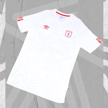 Esta es la camiseta alternativa (blanca) de América de Cali para 2020.