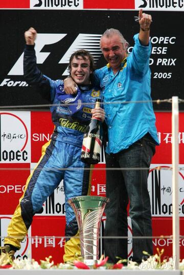 Alonso con Briatore en la época victoriosa de Renault.