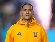 Uriel Antuna of Tigres during the 2nd round match between Tigres UANL and Pumas UNAM as part of the Liga BBVA MX, Torneo Clausura 2026 at Universitario Stadium, on January 14, 2026 in Monterrey, Nuevo Leon, Mexico.