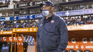 Andres Lillini, Director Tecnico de Pumas, durante el partido Queretaro vs Pumas UNAM, correspondiente a la jornada 2 del Torneo Clausura Grita Mexico C22 de la Liga BBVA MX, en el Estadio La Corregidora de Queretaro, el 14 de Enero de 2022.