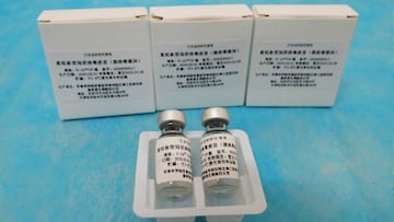 Vials of a COVID-19 vaccine candidate, a recombinant adenovirus vaccine named Ad5-nCoV, co-developed by Chinese biopharmaceutical firm CanSino Biologics Inc and a team led by Chinese military infectious disease expert, are pictured in Wuhan, Hubei province, China March 24, 2020. Picture taken March 24, 2020. China Daily via REUTERS ATTENTION EDITORS - THIS IMAGE WAS PROVIDED BY A THIRD PARTY. CHINA OUT.
