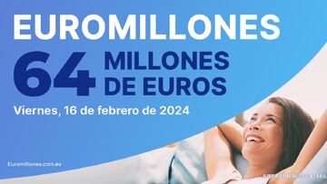 Euromillones: comprobar los resultados del sorteo de hoy, viernes 16 de febrero