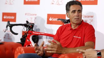 Miguel Indurain durante un acto del Banco Santander.