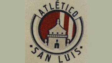 El escudo del Atlético San Luis, club del Atlético de Madrid en México.