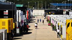 Paddock de Silverstone en 2020.