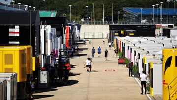Paddock de Silverstone en 2020.