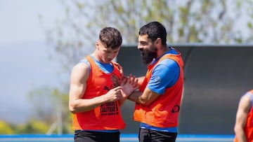 Entrenamiento de ayer en Ibaia.