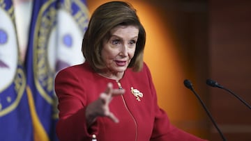 ARCHIVO -  8 de septiembre de 2021. La presidenta de la C&aacute;mara de Representantes, Nancy Pelosi, dem&oacute;crata de California. en el Capitolio de Washington. 