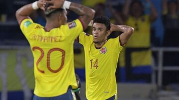 Luis Díaz durante un partido con la Selección Colombia.