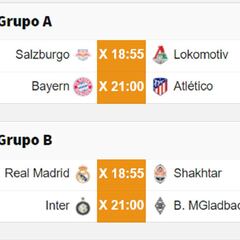 Partidos de hoy 21 de octubre en la Champions League: horarios y como ver en TV en directo