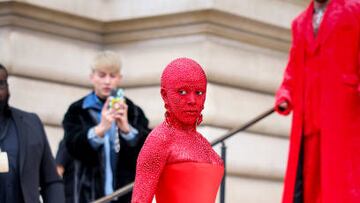 PARIS, FRANCE - JANUARY 23: Doja Cat is seen during the Paris Fashion Week - Haute Couture Sring Summer 2023 on January 23, 2023 in Paris, France. (Photo by Arnold Jerocki/Getty Images)