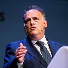 Tebas: "LaLiga perdería un 20% si se van el Madrid o el Barça"