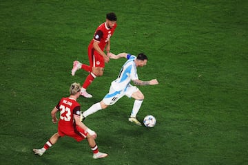 Lionel Messi scored his first goal of the tournament in the semi-final win over Canada.